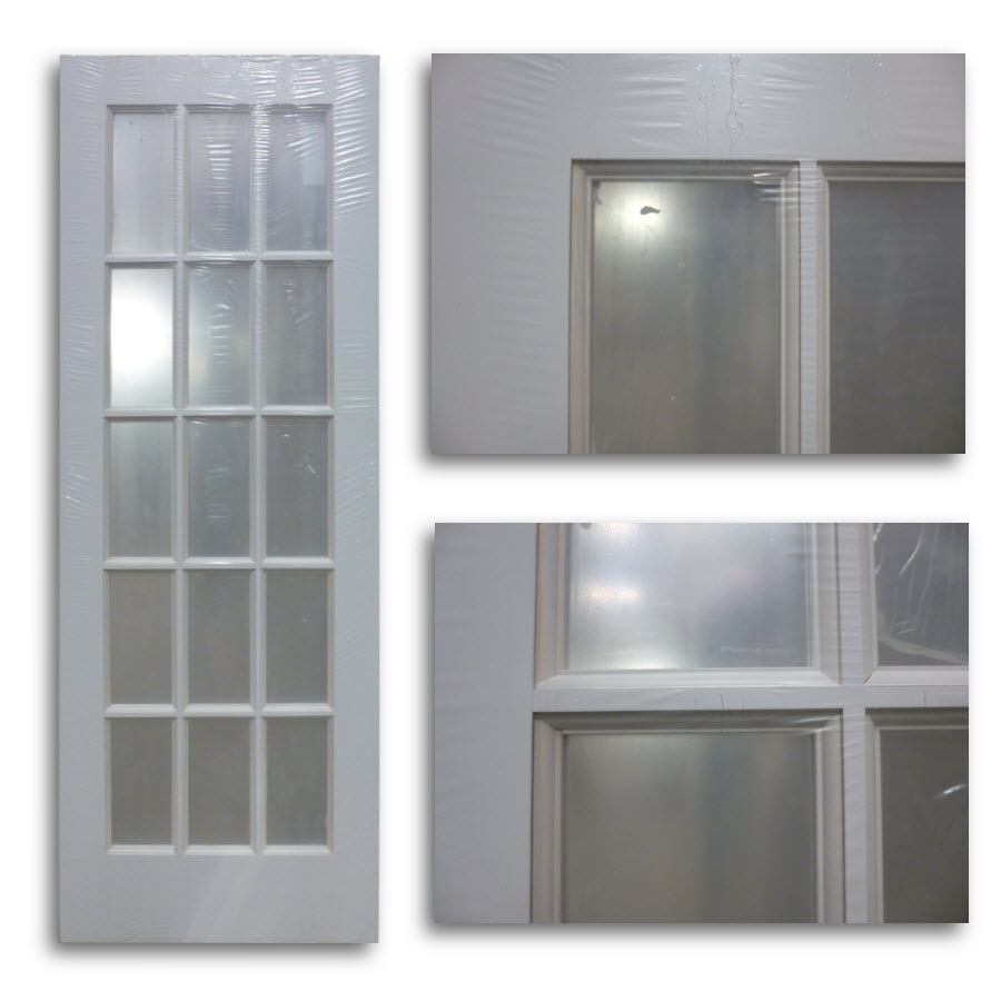 Interior French Door Primed White 15 Lite 28 W